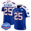 Bills Mafia Buffalo Bills 1973 - 2025 Farewell Season Patch Vapor Limited Jersey - All Stitched - Royal Alternate