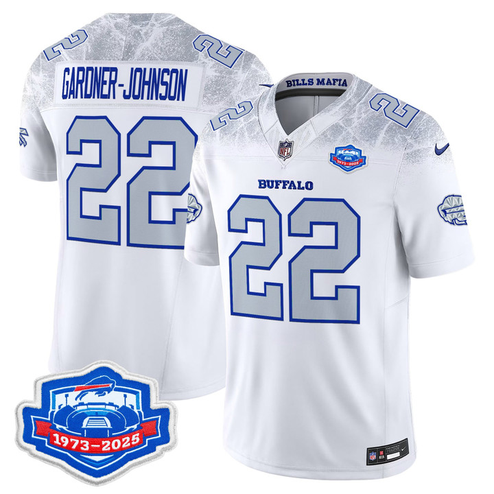 C.J. Gardner-Johnson Buffalo Bills 1973 - 2025 Farewell Season Patch Vapor Limited Jersey - All Stitched - Rivalries