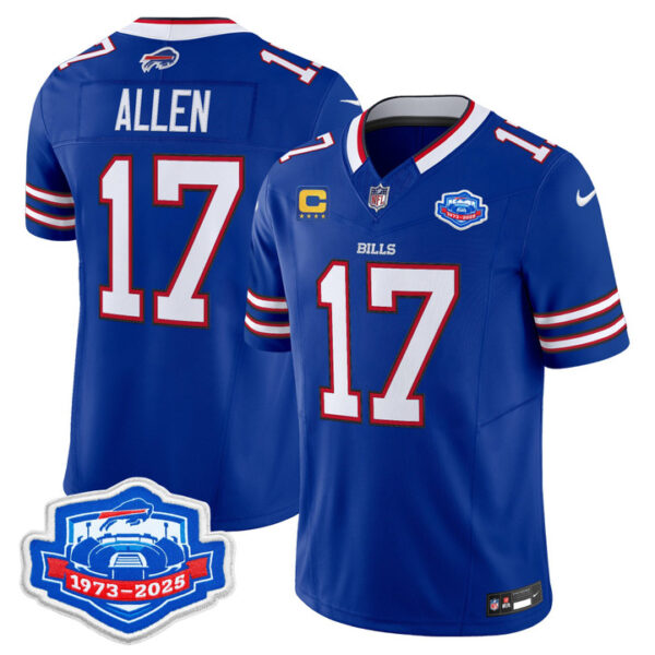 Josh Allen Buffalo Bills 1973 - 2025 Farewell Season Patch Vapor Limited Jersey - All Stitched - Royal