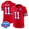 Kyle Allen Buffalo Bills 1973 - 2025 Farewell Season Patch Vapor Limited Jersey - All Stitched - Red