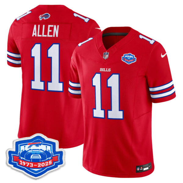 Kyle Allen Buffalo Bills 1973 - 2025 Farewell Season Patch Vapor Limited Jersey - All Stitched - Red