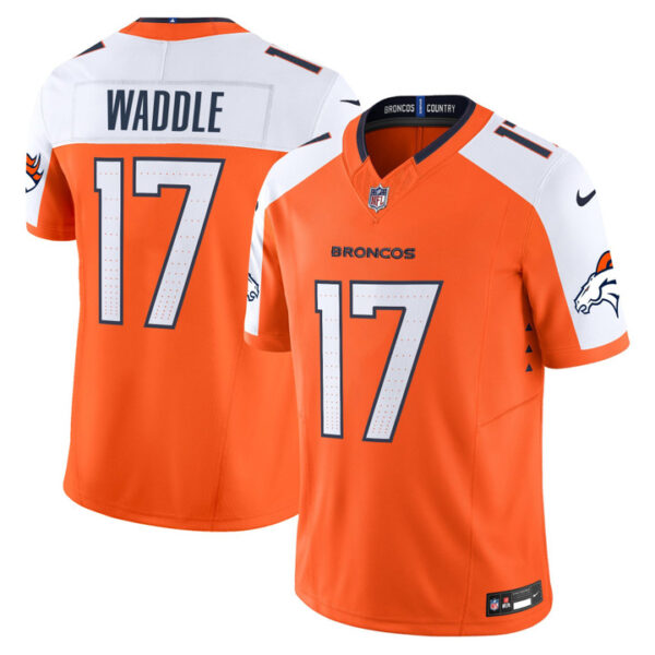 Jaylen Waddle Denver Broncos 2026 Vapor Limited Jersey - All Stitched - Orange Alternate