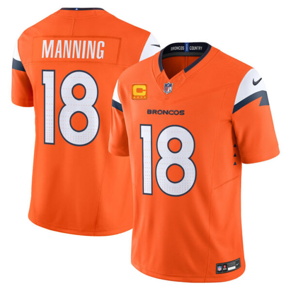 Peyton Manning Denver Broncos 2026 Vapor Limited Jersey - All Stitched - Orange