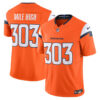 Mile High 303 Denver Broncos 2026 Vapor Limited Jersey - All Stitched - Orange