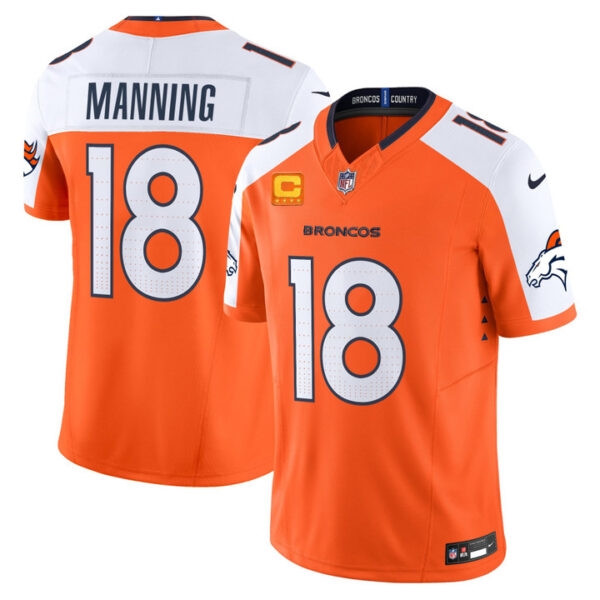 Peyton Manning Denver Broncos 2026 Vapor Limited Jersey - All Stitched - Orange Alternate