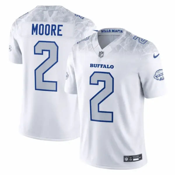 Bills D.J. Moore White 2025 Rivalries Collection Limited Jersey Stitched