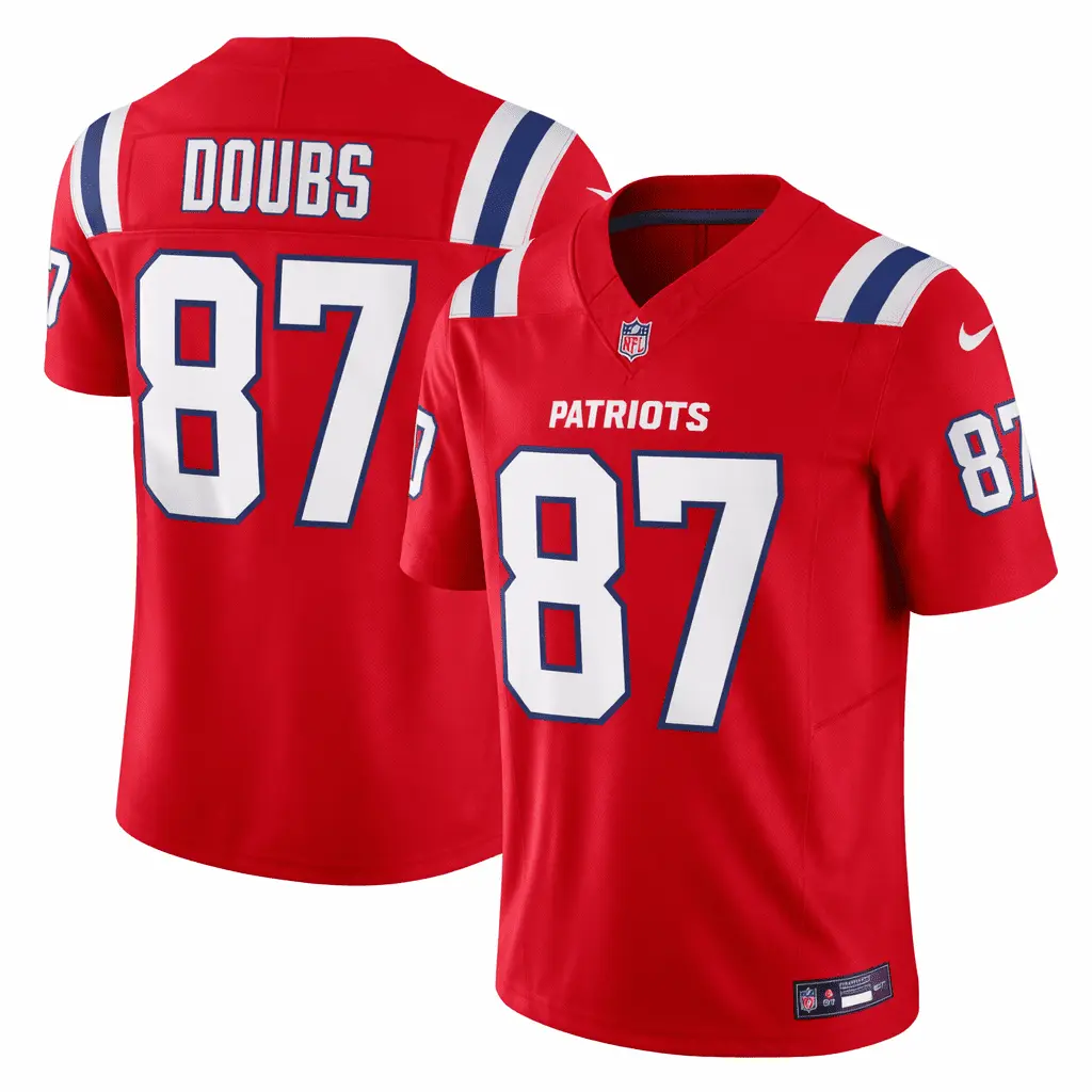 Romeo Doubs New England Patriots Jersey Stitched 2026 - Red