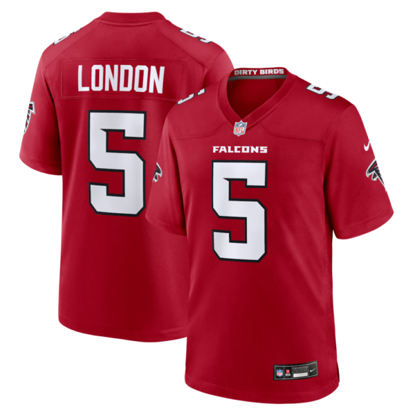 Atlanta Falcons Drake London Nike Game Jersey - All Stitched - Red