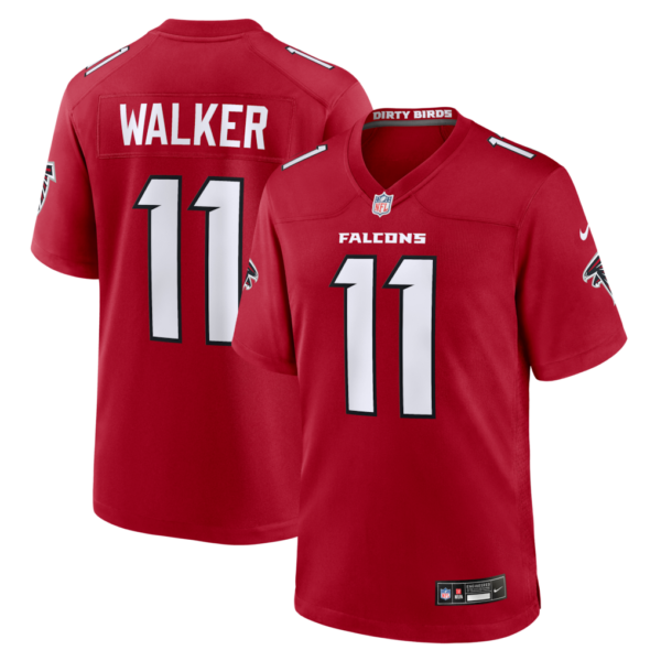 Atlanta Falcons Jalon Walker Nike Game Jersey - All Stitched - Red