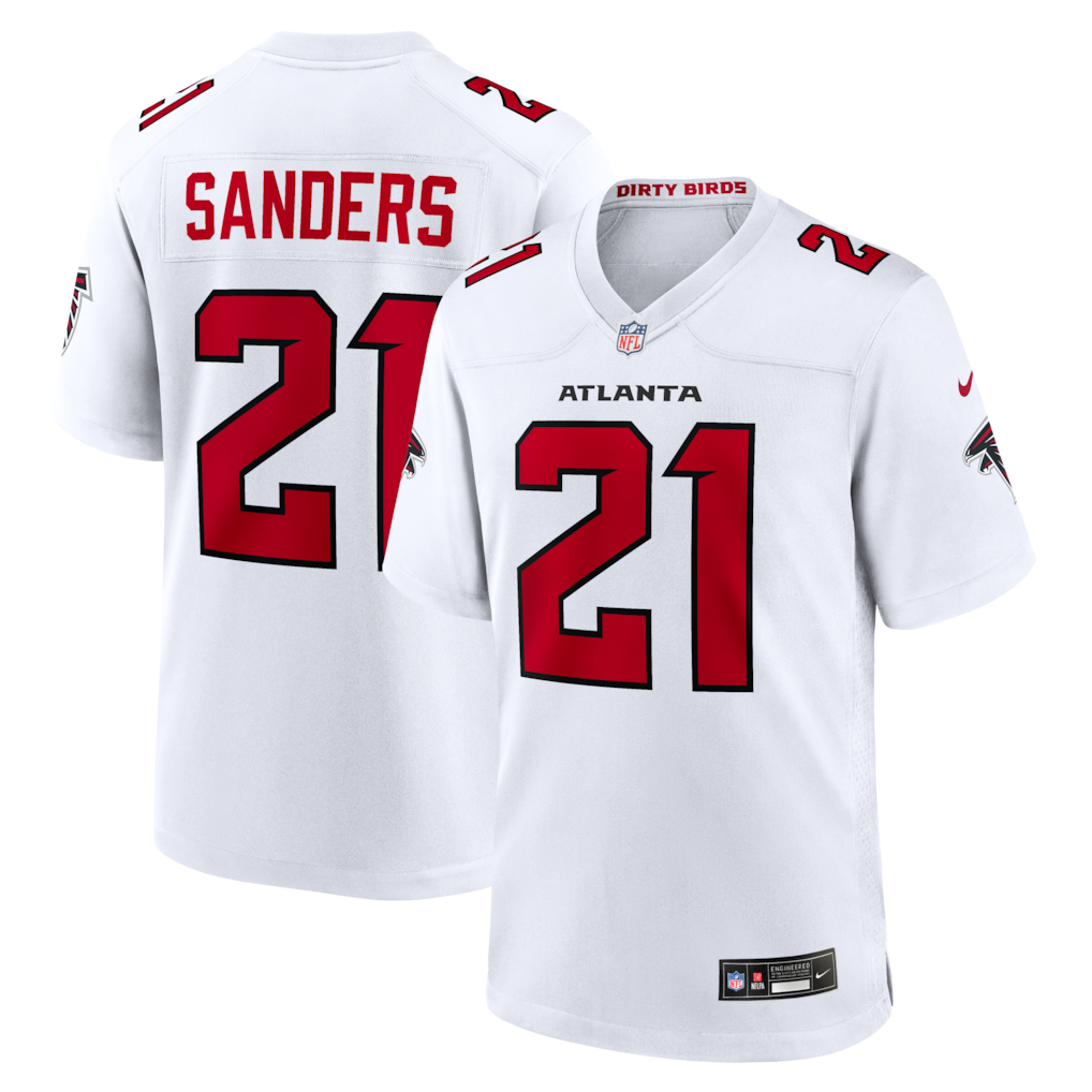 Atlanta Falcons Deion Sanders Nike Game Jersey - All Stitched - White