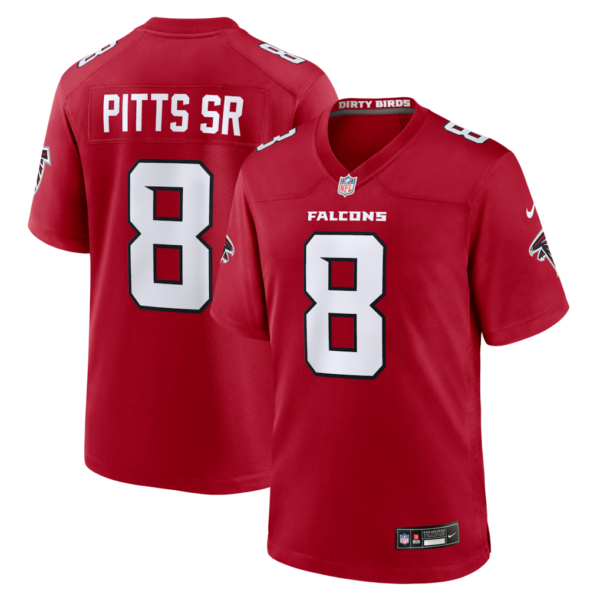 Atlanta Falcons Kyle Pitts Sr. Nike Game Jersey - All Stitched - Red