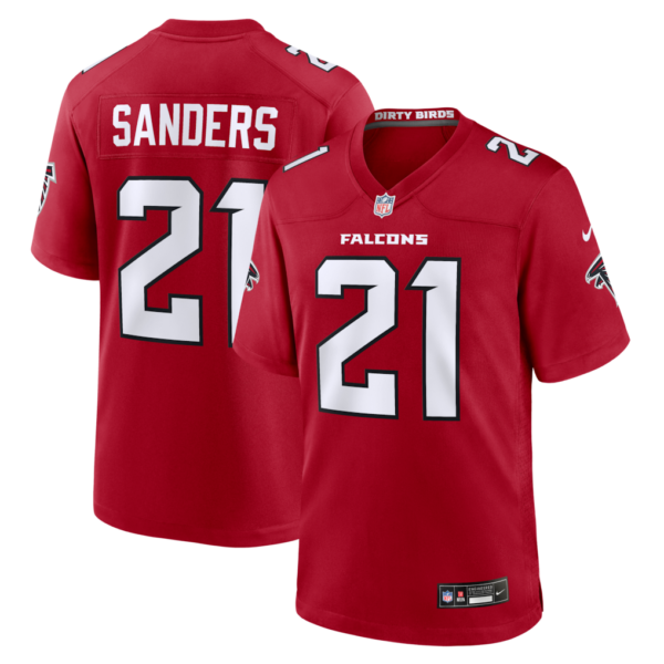 Atlanta Falcons Deion Sanders Nike Game Jersey - All Stitched - Red