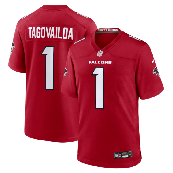 Atlanta Falcons Tua Tagovailoa Nike Game Jersey - All Stitched - Red