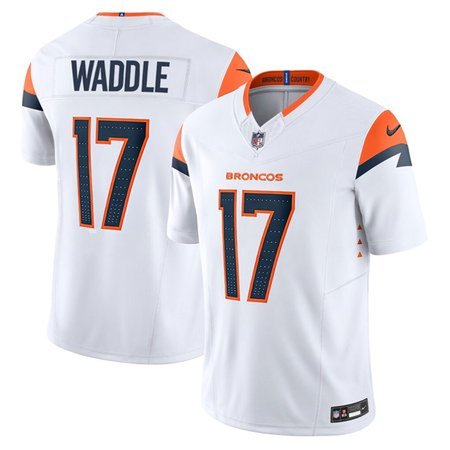Youth Denver Broncos #17 Jaylen Waddle White Vapor F.U.S.E. Limited Stitched Football Jersey