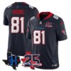 Houston Texans Jayden Higgins 25th Seasons in 2026 Basic Vapor Limited Jersey - Navy