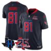 Houston Texans Jayden Higgins 25th Seasons in 2026 Basic Vapor Limited Jersey - Navy Limited