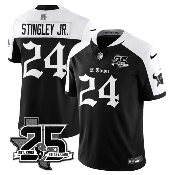 Houston Texans Derek Stingley Jr. 25th Seasons in 2026 Gothic Vapor Gold Edition Limited Jersey - Alternate