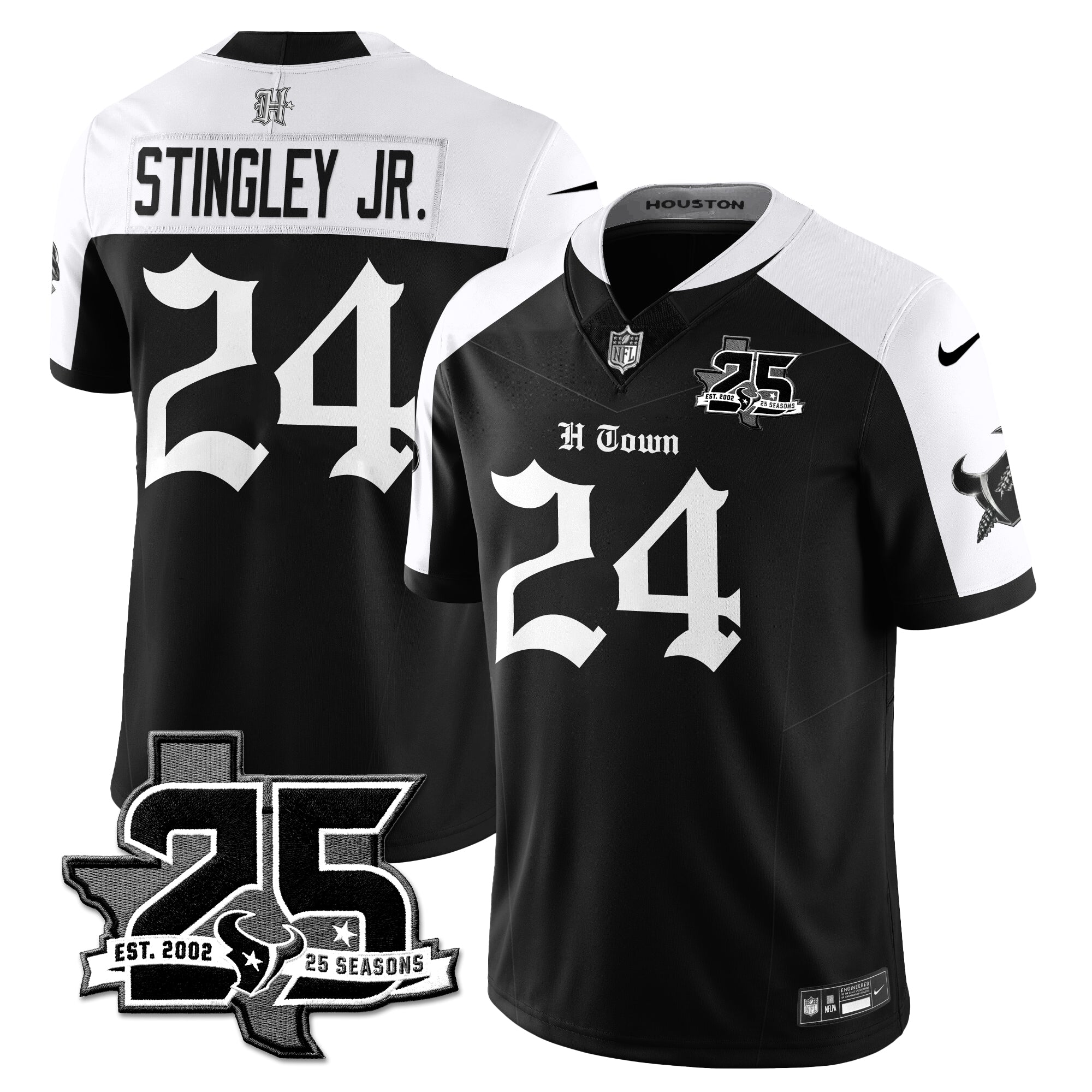 Houston Texans Derek Stingley Jr. 25th Seasons in 2026 Gothic Vapor Gold Edition Limited Jersey - Alternate