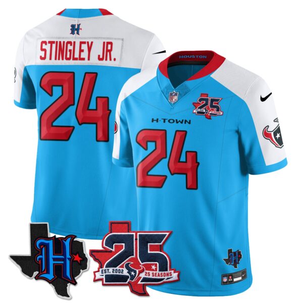 Houston Texans Derek Stingley Jr. 25th Seasons in 2026 Basic Vapor Limited Jersey - Blue Alternate