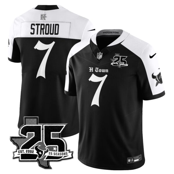 Houston Texans C.J. Stroud 25th Seasons in 2026 Gothic Vapor Gold Edition Limited Jersey - Alternate