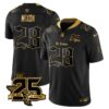 Houston Texans Joe Mixon 25th Seasons in 2026 Gothic Vapor Gold Edition Limited Jersey - Black Gold