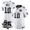 Houston Texans Davis Mills 25th Seasons in 2026 Gothic Vapor Gold Edition Limited Jersey - White