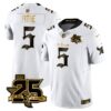 Houston Texans Jalen Pitre 25th Seasons in 2026 Gothic Vapor Gold Edition Limited Jersey - White Gold