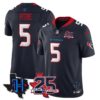 Houston Texans Jalen Pitre 25th Seasons in 2026 Basic Vapor Limited Jersey - Navy