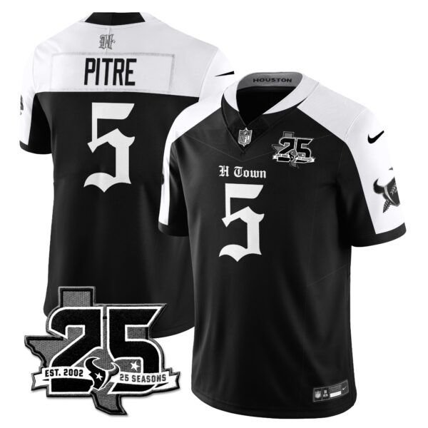 Houston Texans Jalen Pitre 25th Seasons in 2026 Gothic Vapor Gold Edition Limited Jersey - Alternate