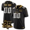 Houston Texans 25th Seasons in 2026 Gothic Vapor Gold Edition Custom Limited Jersey - Black Limited