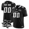Houston Texans 25th Seasons in 2026 Gothic Vapor Gold Edition Custom Limited Jersey - Black