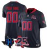Houston Texans 25th Seasons in 2026 Basic Vapor Custom Limited Jersey - Navy Limited