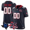 Houston Texans 25th Seasons in 2026 Basic Vapor Custom Limited Jersey - Navy
