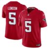Atlanta Falcons Drake London 2026 Vapor Limited Jersey - All Stitched - Red
