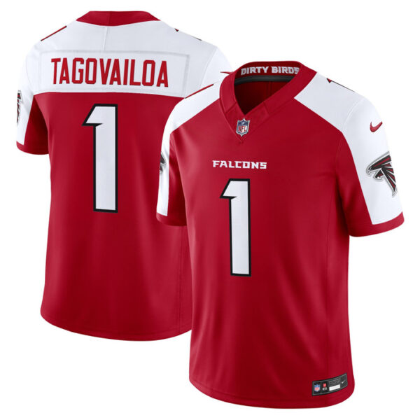 Atlanta Falcons Tua Tagovailoa 2026 Vapor Limited Jersey - All Stitched - Red Alternate