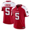 Atlanta Falcons Drake London 2026 Vapor Limited Jersey - All Stitched - Red Alternate