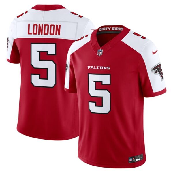 Atlanta Falcons Drake London 2026 Vapor Limited Jersey - All Stitched - Red Alternate