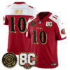 San Francisco 49ers Mac Jones 80th Anniversary “Rivalries” Faithful To The Bay Patch Vapor Limited Jersey - All Stitched - Red Alternate