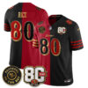 San Francisco 49ers Jerry Rice 80th Anniversary “Rivalries” Faithful To The Bay Patch Vapor Limited Jersey - All Stitched - Split