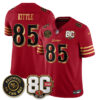 San Francisco 49ers George Kittle 80th Anniversary “Rivalries” Faithful To The Bay Patch Vapor Limited Jersey - All Stitched - Red Gold