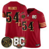 San Francisco 49ers Fred Warner 80th Anniversary “Rivalries” Faithful To The Bay Patch Vapor Limited Jersey - All Stitched - Red Gold