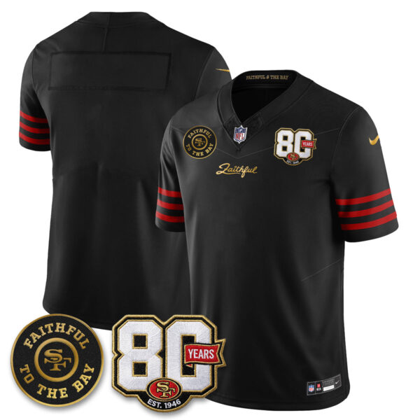 San Francisco 49ers Team 80th Anniversary “Rivalries” Faithful To The Bay Patch Vapor Limited Jersey - All Stitched - Rivalries