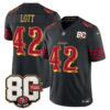 San Francisco 49ers Ronnie Lott 80th Anniversary Patch Rivalries Edition Vapor Limited Jersey - All Stitched - Black Rivalries