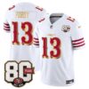 San Francisco 49ers Brock Purdy 80th Anniversary Patch Rivalries Edition Vapor Limited Jersey - All Stitched - White Gold