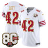 San Francisco 49ers Ronnie Lott 80th Anniversary Patch Rivalries Edition Vapor Limited Jersey - All Stitched - White Gold