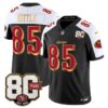 San Francisco 49ers George Kittle 80th Anniversary Patch Rivalries Edition Vapor Limited Jersey - All Stitched - Black Alternate