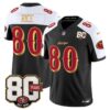 San Francisco 49ers Jerry Rice 80th Anniversary Patch Rivalries Edition Vapor Limited Jersey - All Stitched - Black Alternate