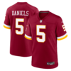 Washington Commanders Jayden Daniels Game Jersey - All Stitched - Burgundy