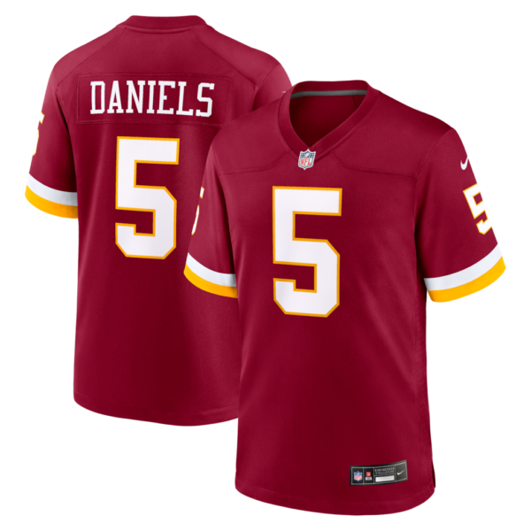 Washington Commanders Jayden Daniels Game Jersey - All Stitched - Burgundy