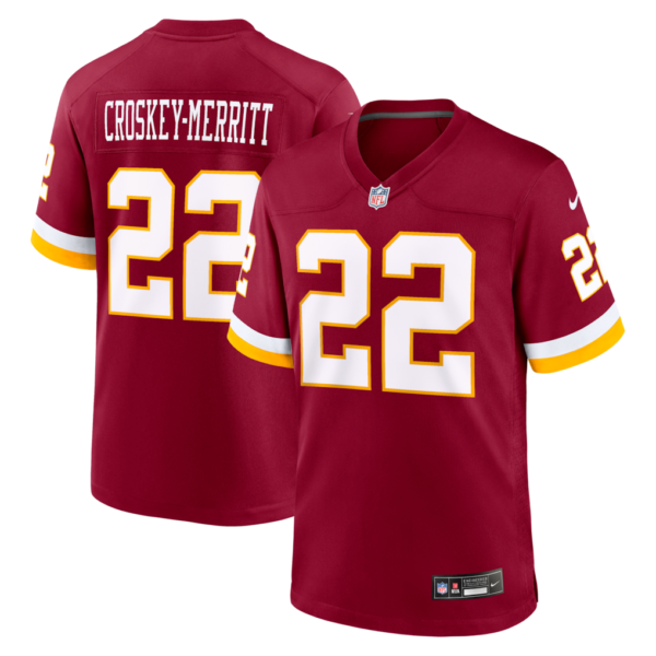 Washington Commanders Jacory Croskey-Merritt Game Jersey - All Stitched - Burgundy